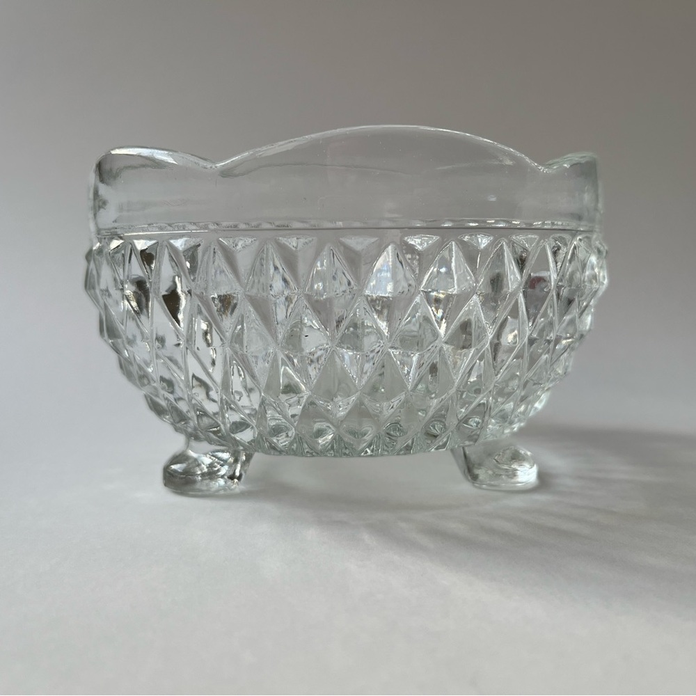 Indiana Glass Clear Diamond Point Bowl